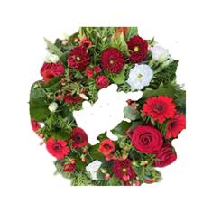 Red &amp; White Wreath