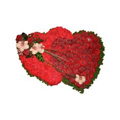 Double Heart Roses &amp; Carnations