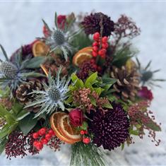 Christmas Grave Posy