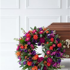 Vibrant colours wreath